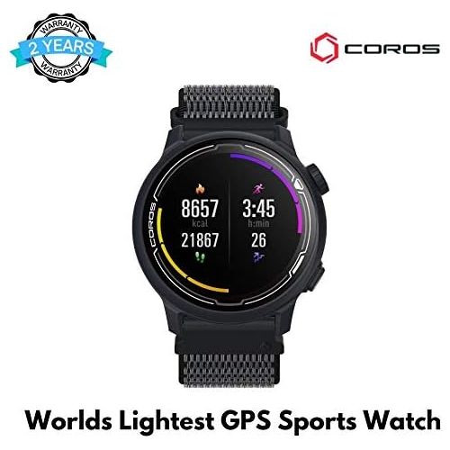  [아마존베스트]Coros PACE 2 Premium GPS Sport Watch with Nylon or Silicone Band, Heart Rate Monitor, 30h Full GPS Battery, Barometer, ANT+ & BLE Connections, Strava, Stryd & Training Peaks