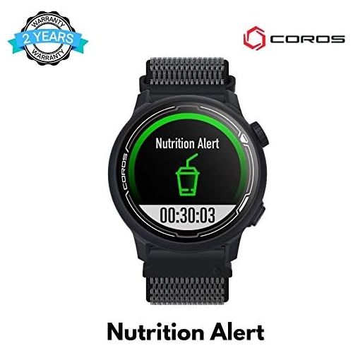  Coros PACE 2 Premium GPS Sport Watch with Nylon or Silicone Band, Heart Rate Monitor, 30h Full GPS Battery, Barometer, ANT+ & BLE Connections, Strava, Stryd & TrainingPeaks