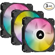 CORSAIR iCUE SP120 RGB ELITE Performance 120mm PWM Triple Fan Kit with iCUE Lighting Node CORE - Black