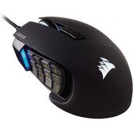 Corsair SCIMITAR RGB ELITE Gaming Mouse For MOBA, MMO - 18,000 DPI - 17 Progammable Buttons - iCUE Compatible - Black
