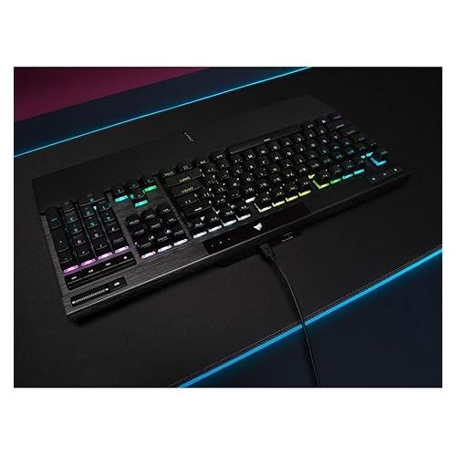 커세어 Corsair K70 RGB PRO Wired Mechanical Gaming Keyboard (Cherry MX RGB Red Switches: Linear and Fast, 8,000Hz Hyper-Polling, PBT Double-Shot PRO Keycaps, Soft-Touch Palm Rest) QWERTY, NA - Black