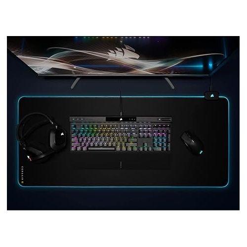 커세어 Corsair K70 RGB PRO Wired Mechanical Gaming Keyboard (Cherry MX RGB Red Switches: Linear and Fast, 8,000Hz Hyper-Polling, PBT Double-Shot PRO Keycaps, Soft-Touch Palm Rest) QWERTY, NA - Black