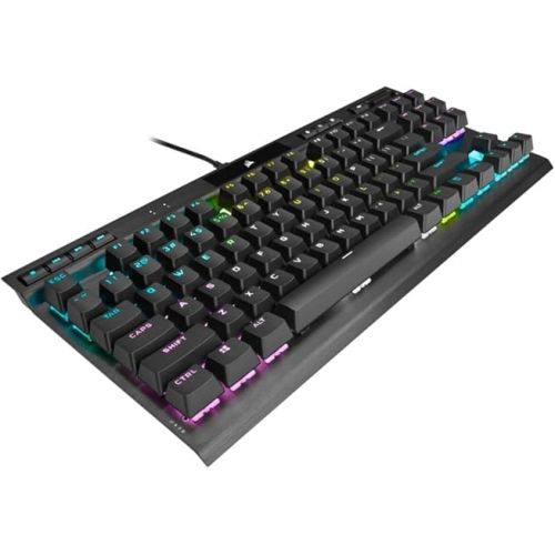 커세어 CORSAIR K70 RGB Tenkeyless Mechanical Gaming Keyboard - CHERRY MX SPEED Switches, Aluminum Frame, Per-Key RGB Backlighting, Detachable USB-C Cable