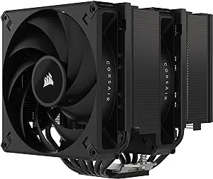 CORSAIR A115 High-Performance Tower CPU Air Cooler ? Cools up to 270W TDP - Slide-and-Lock Fan Mount - Two Corsair AF140 Elite Fans - Easy to Install - Pre-Applied Thermal Paste ? Black