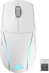 Corsair M75 Wireless RGB Lightweight FPS Gaming Mouse - 26,000 DPI - Swappable Side Buttons - iCUE Compatible - PC - White