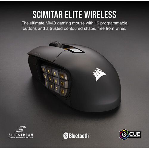 커세어 Corsair Scimitar Elite Wireless MMO Gaming Mouse