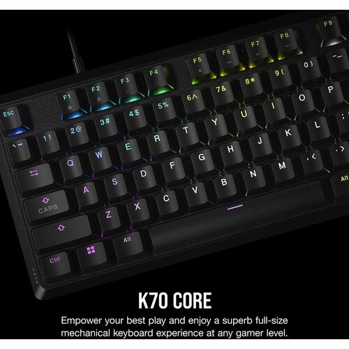 커세어 Corsair K70 CORE RGB Full Size Mechanical Gaming Keyboard (Black)