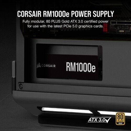 커세어 Corsair RM1000e 1000W 80 Plus Gold Fully Modular ATX Power Supply (Black)