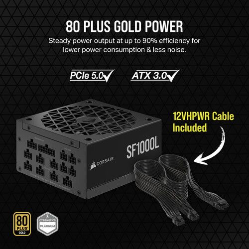 커세어 Corsair 1000W SF-L 80 Plus Gold Modular Power Supply