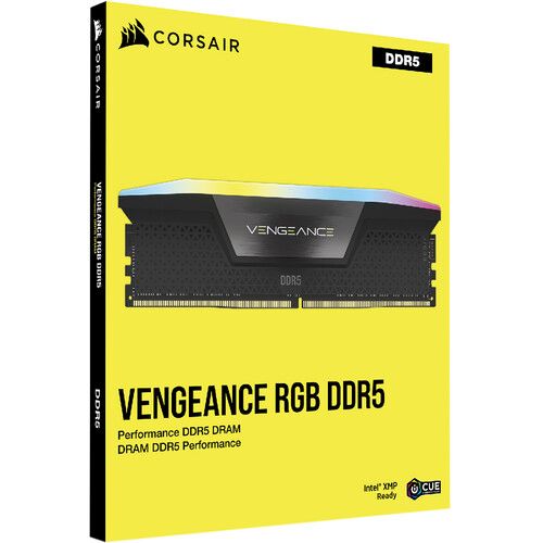 커세어 Corsair 32GB VENGEANCE RGB DDR5 6000MT/s DIMM Memory Kit (Black, 2 x 16GB)