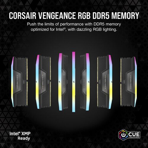 커세어 Corsair 32GB VENGEANCE RGB DDR5 6000MT/s DIMM Memory Kit (Black, 2 x 16GB)