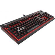 [아마존 핫딜]  [아마존핫딜]Corsair Strafe Mechanische Gaming Tastatur (Cherry MX red: Leichtgangig und Schnell, Rot LED Beleuchtung, QWERTZ) schwarz
