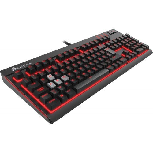 커세어 [아마존 핫딜]  [아마존핫딜]Corsair Strafe Mechanische Gaming Tastatur (Cherry MX red: Leichtgangig und Schnell, Rot LED Beleuchtung, QWERTZ) schwarz