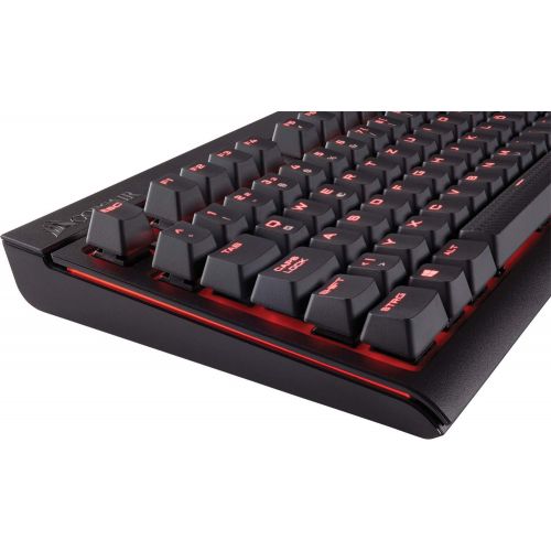 커세어 [아마존 핫딜]  [아마존핫딜]Corsair Strafe Mechanische Gaming Tastatur (Cherry MX red: Leichtgangig und Schnell, Rot LED Beleuchtung, QWERTZ) schwarz