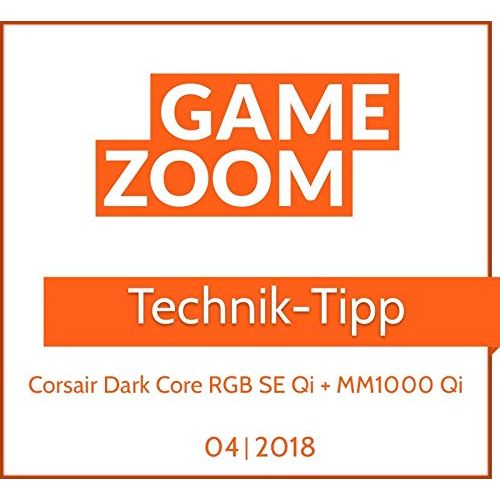 커세어 [아마존 핫딜]  [아마존핫딜]Corsair DARK CORE RGB SE Kabellose Optisch Gaming-Maus (mit Qi Wireless Charging, RGB-LED-Beleuchtung, 16.000 DPI) schwarz