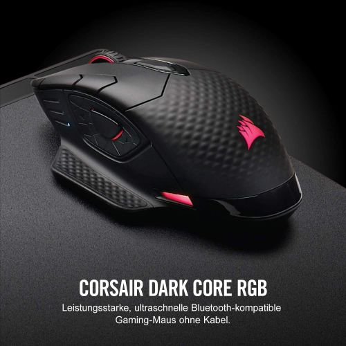 커세어 [아마존 핫딜]  [아마존핫딜]Corsair DARK CORE RGB SE Kabellose Optisch Gaming-Maus (mit Qi Wireless Charging, RGB-LED-Beleuchtung, 16.000 DPI) schwarz