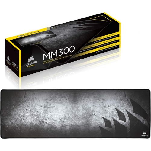 커세어 Corsair MM300 - Anti-Fray Cloth Gaming Mouse Pad - High-Performance Mouse Pad Optimized for Gaming Sensors - Designed for Maximum Control - Extended, Multi Color