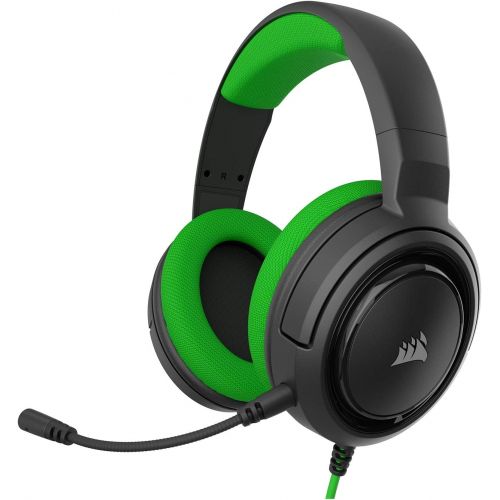 커세어 Corsair HS35 - Stereo Gaming Headset - Memory Foam Earcups - Discord Certified- Works with PC, Xbox Series X, Xbox Series S, Xbox One, PS5, PS4, Nintendo Switch, and Mobile - Green