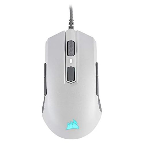 커세어 Corsair M55 RGB Pro Wired Ambidextrous Multi-Grip Gaming Mouse - 12,400 DPI Adjustable Sensor - 8 Programmable Buttons - White