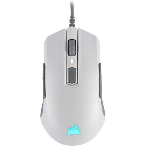 커세어 Corsair M55 RGB Pro Wired Ambidextrous Multi-Grip Gaming Mouse - 12,400 DPI Adjustable Sensor - 8 Programmable Buttons - White