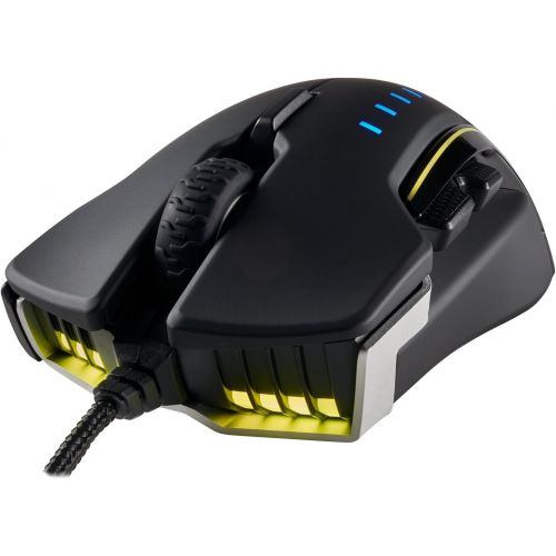 커세어 CORSAIR Glaive - RGB Gaming Mouse - Comfortable & Ergonomic - Interchangeable Grips - 16000 DPI Optical Sensor - Aluminum