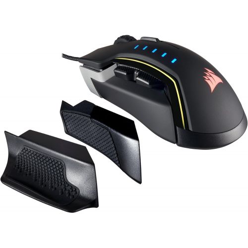 커세어 CORSAIR Glaive - RGB Gaming Mouse - Comfortable & Ergonomic - Interchangeable Grips - 16000 DPI Optical Sensor - Aluminum