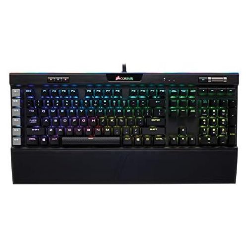 커세어 Corsair K95 RGB Platinum Mechanical Gaming Keyboard - 6x Programmable Macro Keys - USB Passthrough & Media Controls - Fastest Cherry MX Speed - RGB LED Backlit - Black Finish