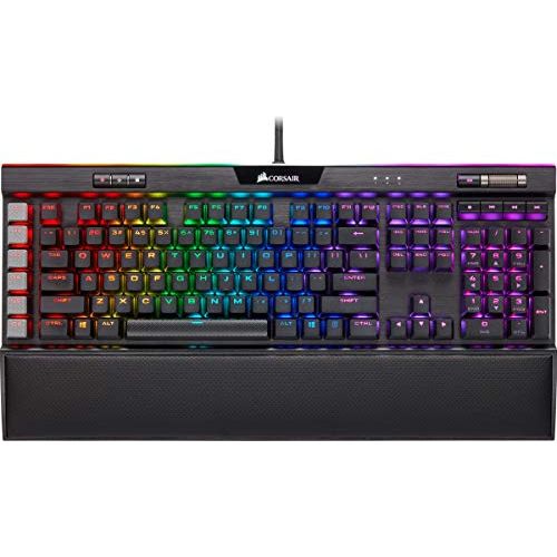 커세어 Corsair K95 RGB Platinum XT Mechanical Gaming Keyboard, Backlit RGB LED, Cherry MX Speed RGB Silver, Black (CH-9127414-NA)
