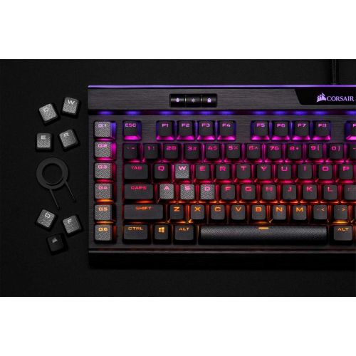 커세어 Corsair K95 RGB Platinum XT Mechanical Gaming Keyboard, Backlit RGB LED, Cherry MX Speed RGB Silver, Black (CH-9127414-NA)