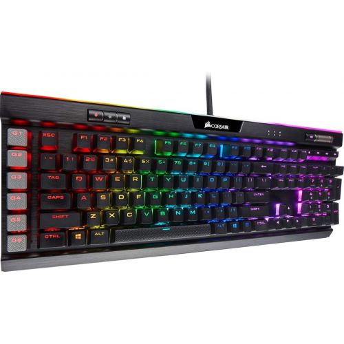 커세어 Corsair K95 RGB Platinum XT Mechanical Gaming Keyboard, Backlit RGB LED, Cherry MX Speed RGB Silver, Black (CH-9127414-NA)