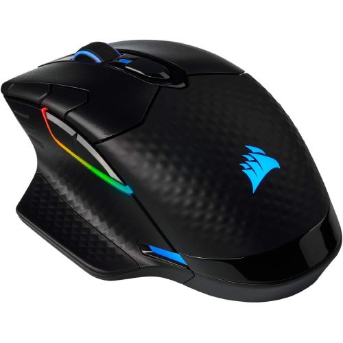 커세어 Corsair Dark Core RGB Pro SE, Wireless FPS/MOBA Gaming Mouse with Slipstream Technology, Black, Backlit RGB LED, 18000 DPI, Optical, Qi Wireless Charging Certified