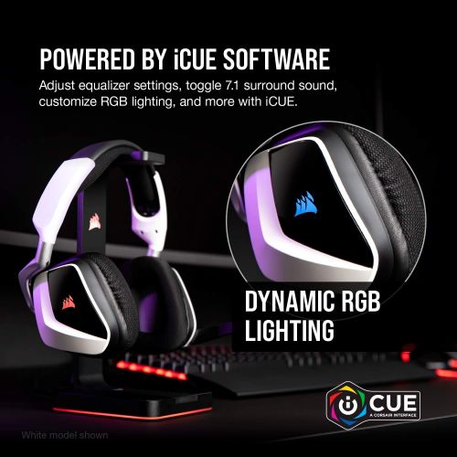 커세어 Corsair VOID RGB Elite Wireless Premium Gaming Headset with 7.1 Surround Sound, Carbon