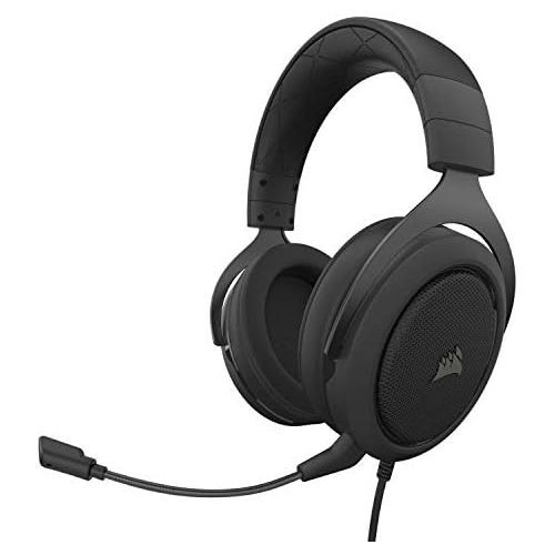 커세어 Corsair HS50 Pro - Stereo Gaming Headset - Discord Certified Headphones - Works with PC, Mac, Xbox One, PS4, Nintendo Switch, iOS and Android  Carbon