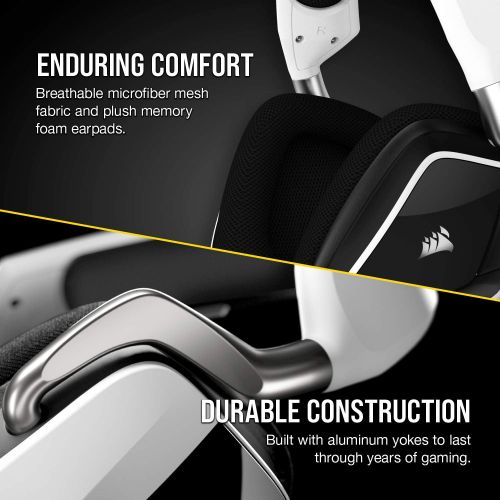 커세어 Corsair Void RGB Elite USB Premium Gaming Headset with 7.1 Surround Sound, White