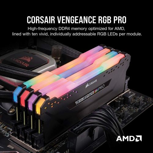 커세어 Corsair Vengeance RGB Pro 32GB (4x8GB) DDR4 3200 (PC4-25600) C16 Desktop Memory  Black