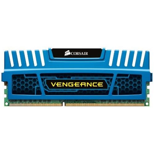 커세어 CORSAIR Vengeance 8GB (2 x 4GB) 240-Pin DDR3 SDRAM DDR3 1600 (PC3 12800) Desktop Memory Model CMZ8GX3M2A1600C9B,Blue