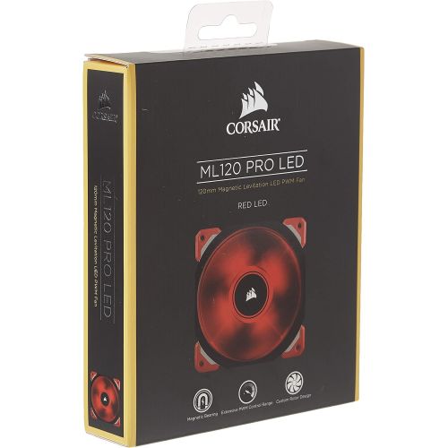 커세어 Corsair ML120 Pro LED, Red, 120mm Premium Magnetic Levitation Cooling Fan CO-9050042-WW