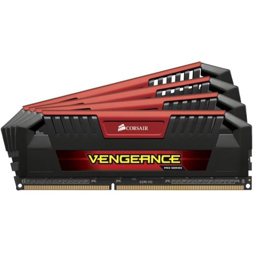 커세어 Corsair CMY32GX3M4A1600C9R Vengeance Pro 32GB (4x8GB) DDR3 1600 MHz (PC3 12800) Desktop, Red 1.5V