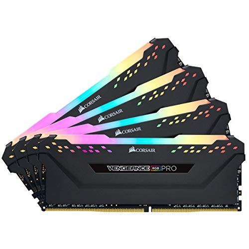 커세어 Corsair CMW64GX4M4C3000C15 Vengeance RGB Pro 64GB (4x16GB) DDR4 3000 (PC4-24000) C15 Desktop Memory Black