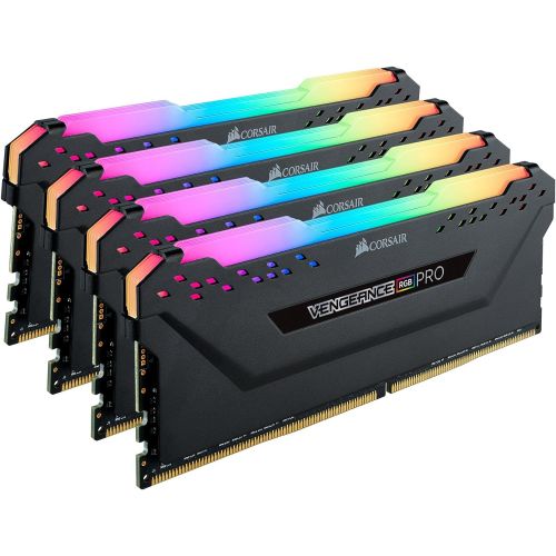 커세어 Corsair CMW64GX4M4C3000C15 Vengeance RGB Pro 64GB (4x16GB) DDR4 3000 (PC4-24000) C15 Desktop Memory Black