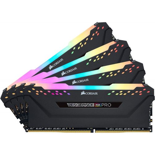 커세어 Corsair CMW64GX4M4C3000C15 Vengeance RGB Pro 64GB (4x16GB) DDR4 3000 (PC4-24000) C15 Desktop Memory Black