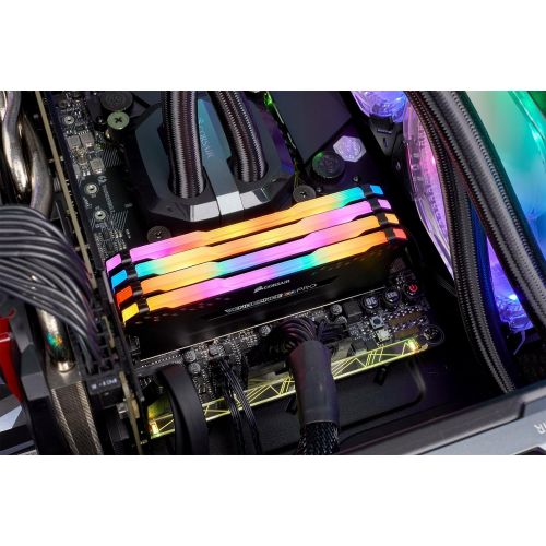 커세어 Corsair CMW64GX4M4C3000C15 Vengeance RGB Pro 64GB (4x16GB) DDR4 3000 (PC4-24000) C15 Desktop Memory Black