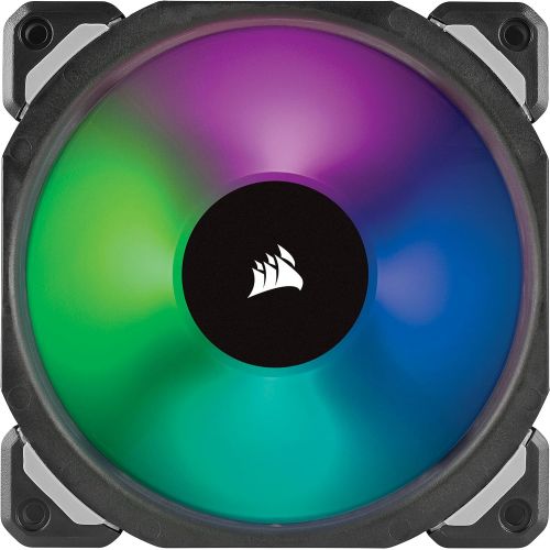 커세어 Corsair ML120 PRO 120mm Premium Magnetic Levitation RGB LED PWM Fan with Lighting Node 3 Pack (CO-9050076-WW)