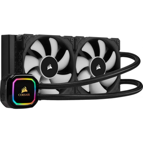 커세어 Corsair iCUE H100i RGB PRO XT, 240mm Radiator, Dual 120mm PWM Fans, Software Control, Liquid CPU Cooler, CW-9060043-WW