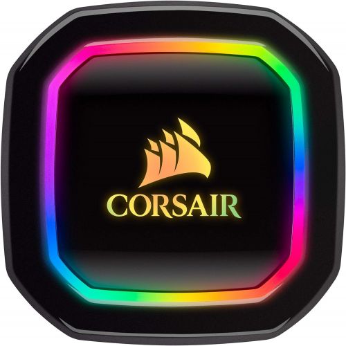 커세어 Corsair iCUE H100i RGB PRO XT, 240mm Radiator, Dual 120mm PWM Fans, Software Control, Liquid CPU Cooler, CW-9060043-WW