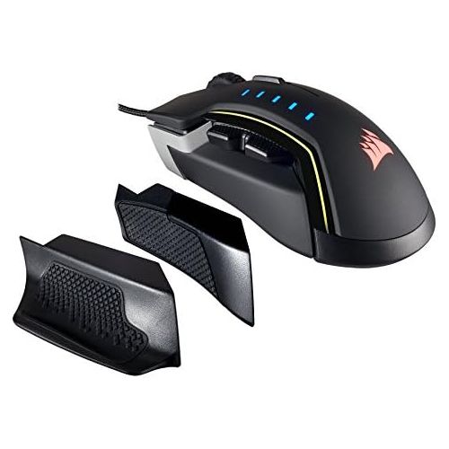 커세어 CORSAIR Glaive - RGB Gaming Mouse - Comfortable & Ergonomic - Interchangeable Grips - 16,000 DPI Optical Sensor - Aluminum