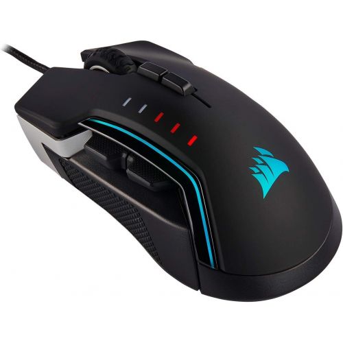 커세어 CORSAIR Glaive - RGB Gaming Mouse - Comfortable & Ergonomic - Interchangeable Grips - 16,000 DPI Optical Sensor - Aluminum