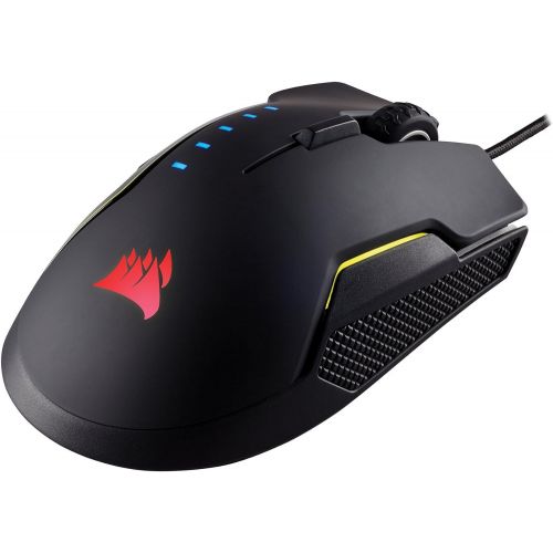 커세어 CORSAIR Glaive - RGB Gaming Mouse - Comfortable & Ergonomic - Interchangeable Grips - 16,000 DPI Optical Sensor - Aluminum