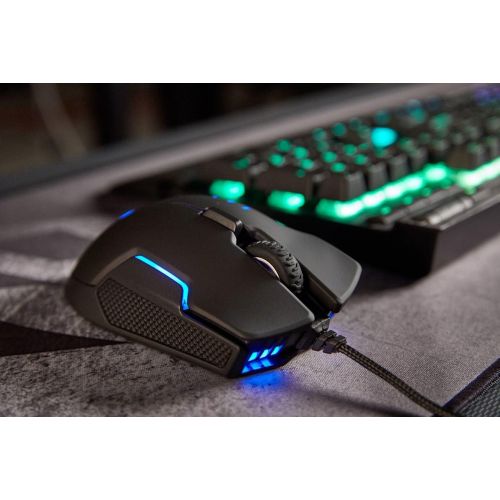 커세어 CORSAIR Glaive - RGB Gaming Mouse - Comfortable & Ergonomic - Interchangeable Grips - 16,000 DPI Optical Sensor - Aluminum