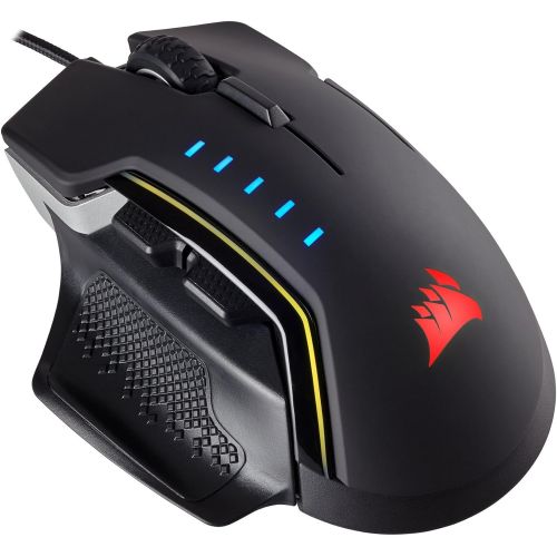 커세어 CORSAIR Glaive - RGB Gaming Mouse - Comfortable & Ergonomic - Interchangeable Grips - 16,000 DPI Optical Sensor - Aluminum